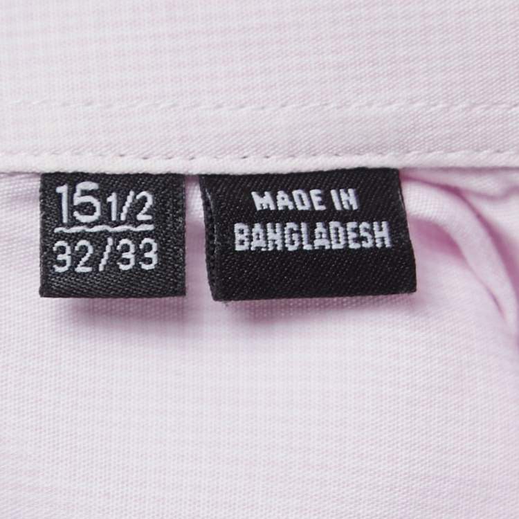 Pre Owned Boss By Hugo Boss Pink Pin Check Cotton Marlow Sharp Fit Shirt M