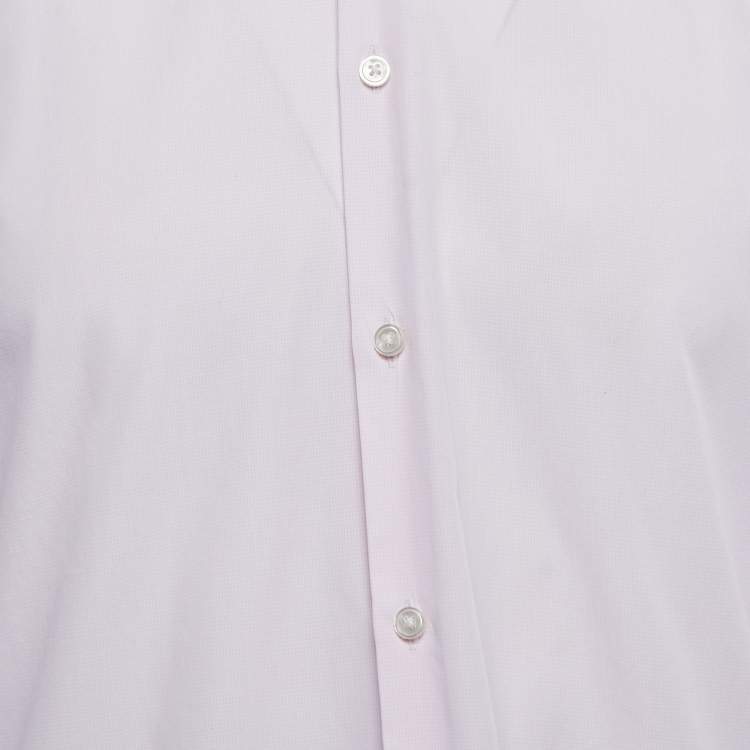 Pre Owned Boss By Hugo Boss Pink Pin Check Cotton Marlow Sharp Fit Shirt M