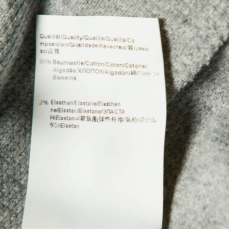 Pre Owned Boss By Hugo Boss Grey Cotton Knit Button Front Cardigan L