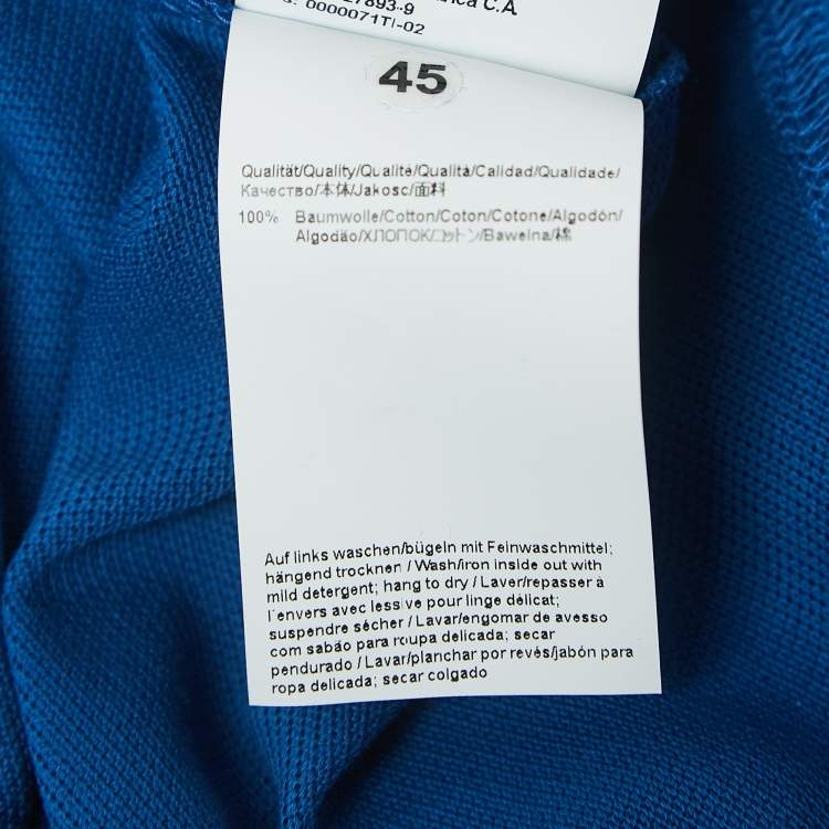 Pre Owned Boss By Hugo Boss Blue Cotton Pique Regular Fit Polo T-Shirt XXL