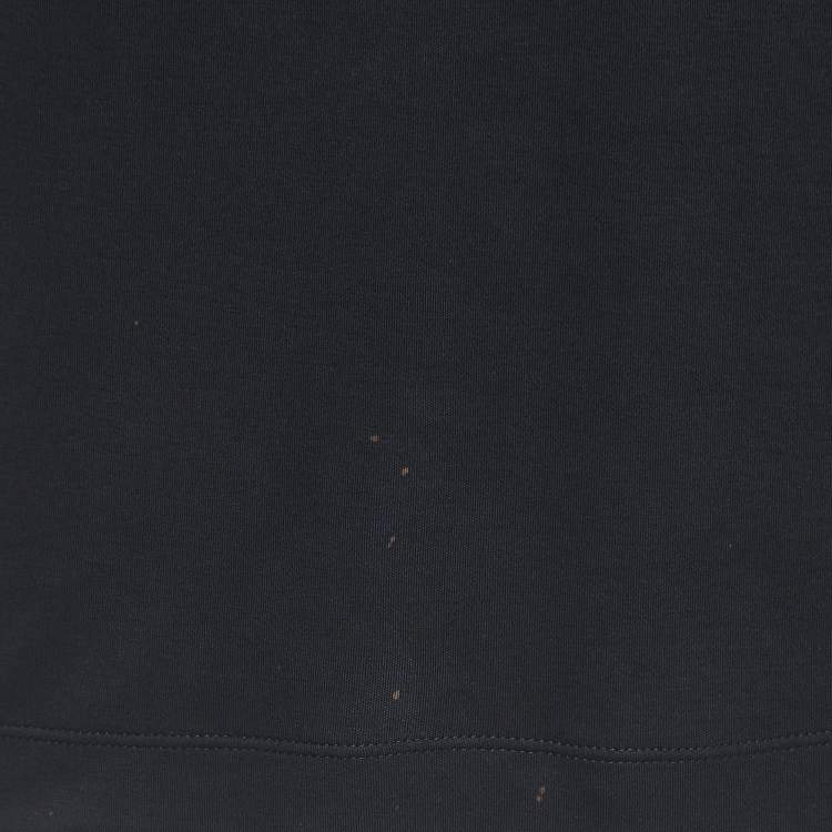 Pre Owned Boss By Hugo Boss Black Logo Detailed Cotton Polo T-Shirt L