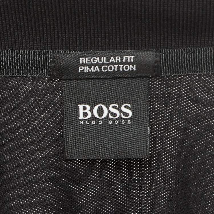 Pre Owned Boss By Hugo Boss Black Pima Cotton Pallas Polo T-Shirt XXL