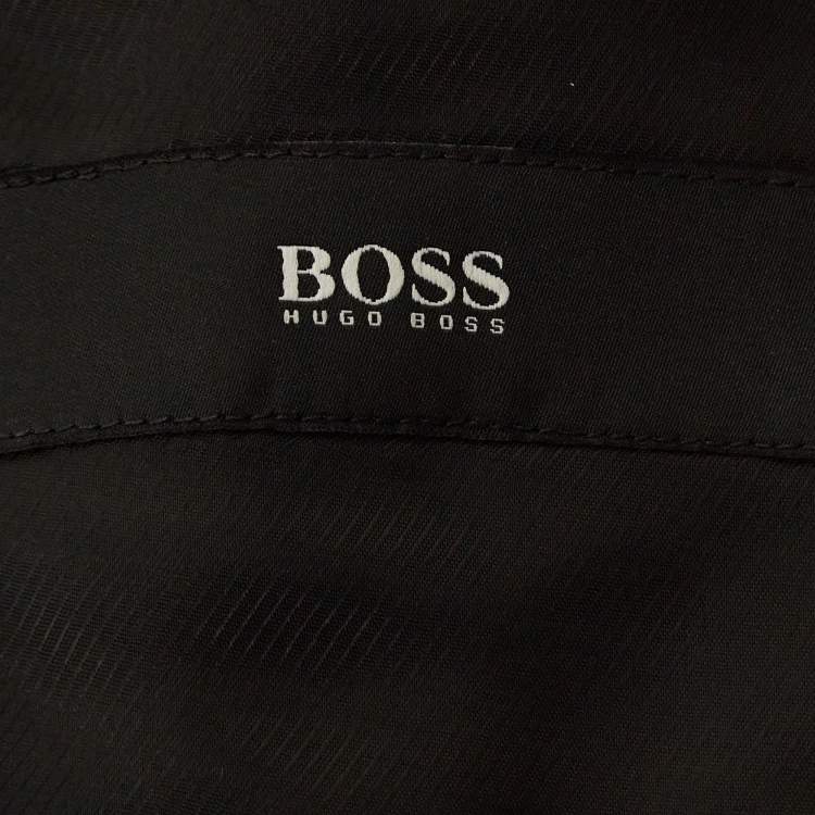 Pre Owned Boss By Hugo Boss Grey Checked Wool Single Breasted Blazer L