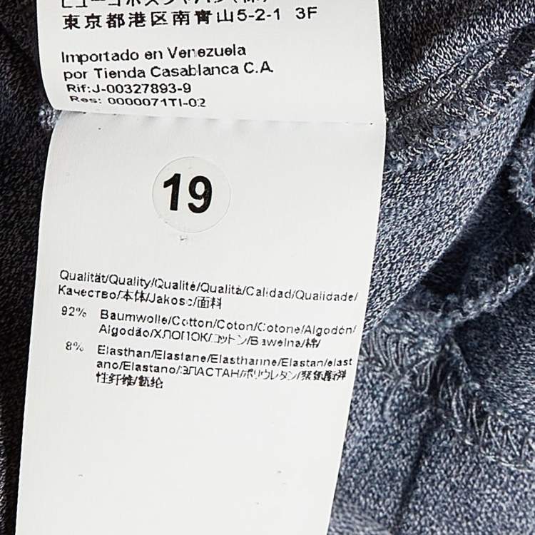 مملوكة مسبقًا Boss by Hugo Boss Grey Cotton Paul Curved Polo T-Shirt XXXL