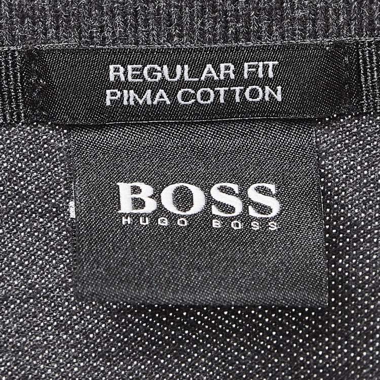 مملوكة مسبقًا Boss By Hugo Boss Grey Cotton Pique Polo T-Shirt XXXL
