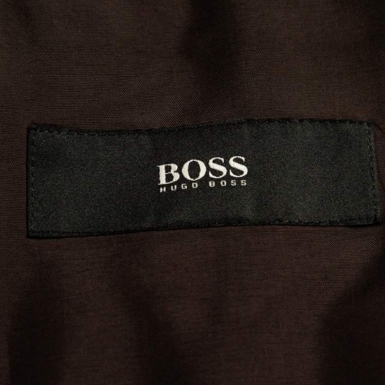 Pre Owned Boss By Hugo Boss Grey Virgin Wool Suit S