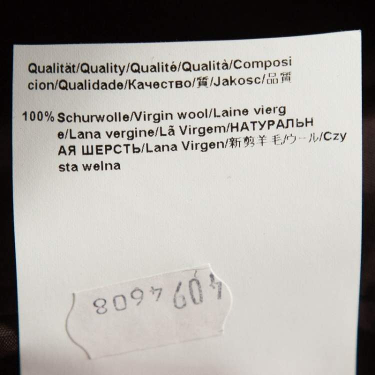 Pre Owned Boss By Hugo Boss Grey Virgin Wool Suit S
