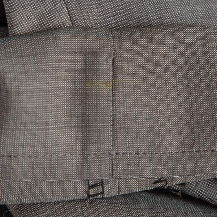 Pre Owned Boss By Hugo Boss Grey Virgin Wool Suit S