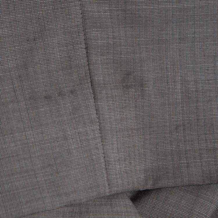 Pre Owned Boss By Hugo Boss Grey Virgin Wool Suit S
