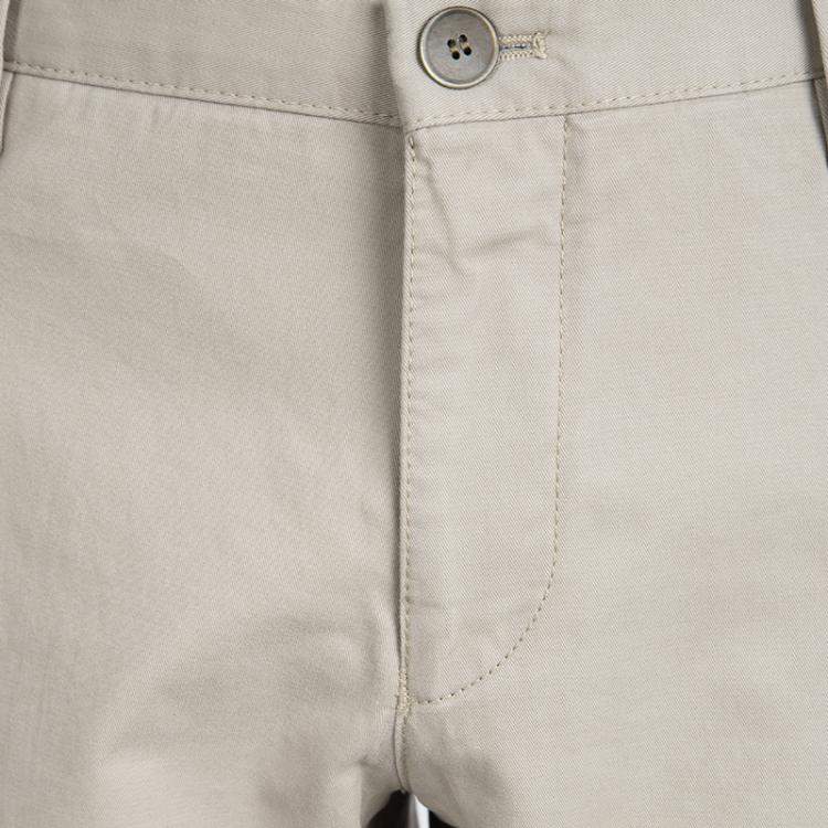 Pre Owned Boss By Hugo Boss Beige Cotton Trousers L