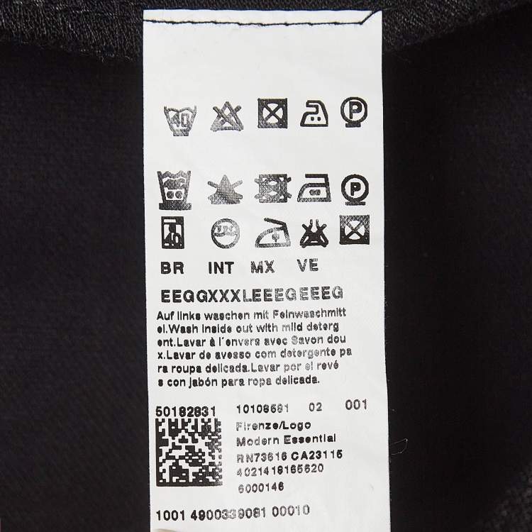 مملوكة مسبقًا Boss By Hugo Boss Black Pima Cotton Polo T-Shirt XXXL