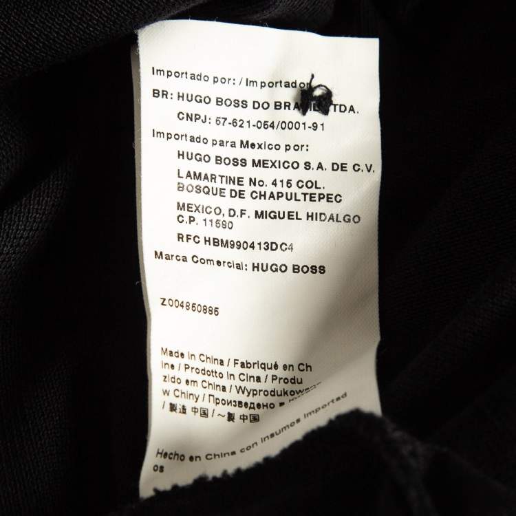 Pre Owned Boss By Hugo Boss Black Pima Cotton Polo T-Shirt 4XL