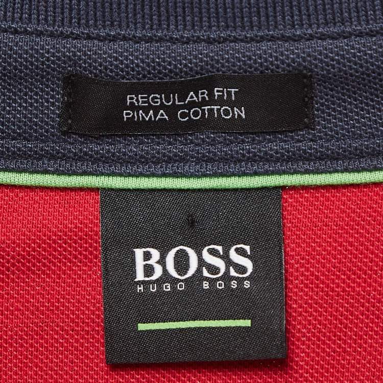 Pre Owned Boss by Hugo Boss Colorblocked Pima Cotton Polo T-Shirt XXXL