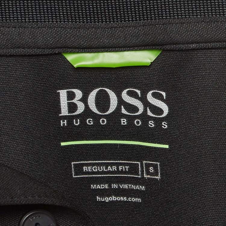 Pre Owned Boss By Hugo Boss Black Contrast Trim Jersey Polo T-Shirt S