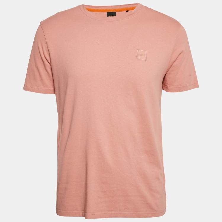 Pre Owned Boss Orange by Hugo Boss Peach Pink Jersey Tales T-Shirt L