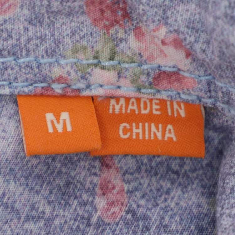 Pre Owned Boss Orange by Hugo Boss Multicolor Floral Print Cotton Long Sleeve Shirt M