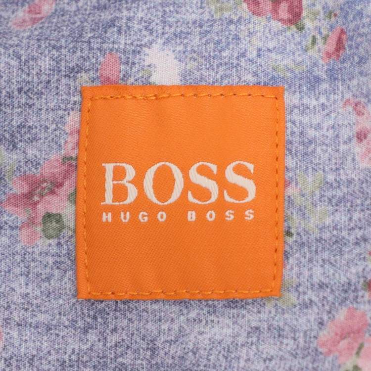 Pre Owned Boss Orange by Hugo Boss Multicolor Floral Print Cotton Long Sleeve Shirt M