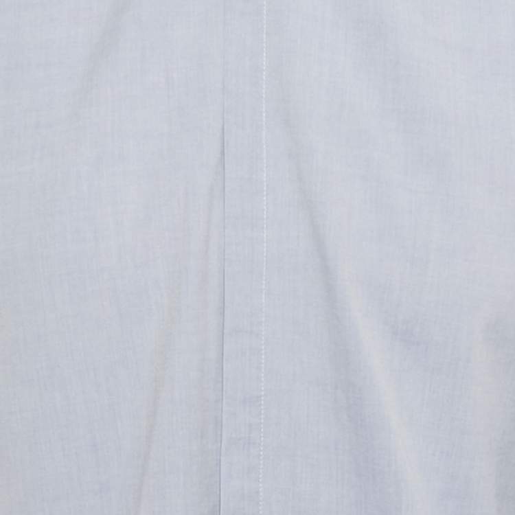 Pre Owned Boss Orange By Hugo Boss Blue Cotton Full Sleeve Shirt L  