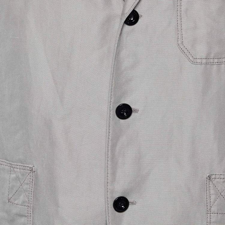 Pre Owned Boss Orange by Hugo Boss Beige Cotton & Ramie Birko Blazer L