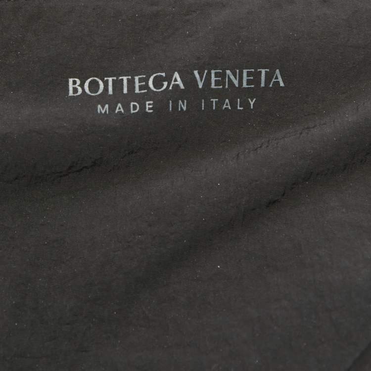 Pre Owned Bottega Veneta Black Intreccio Leather Cassette Messenger Bag