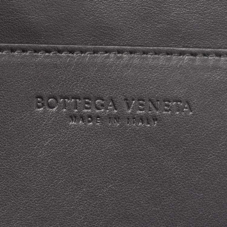 Pre Owned Bottega Veneta Black Intrecciato Leather Pouch