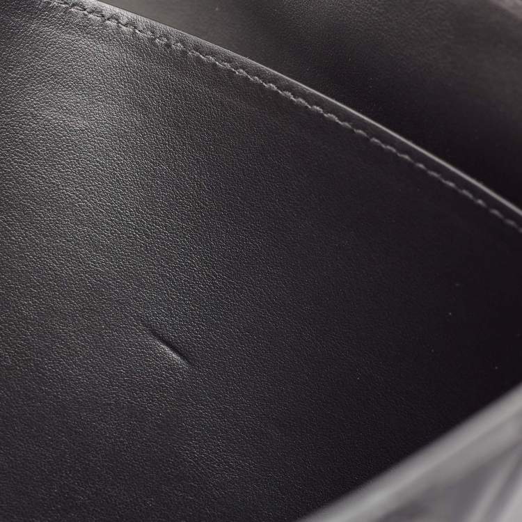 Pre Owned Bottega Veneta Black Intrecciato Leather Pouch