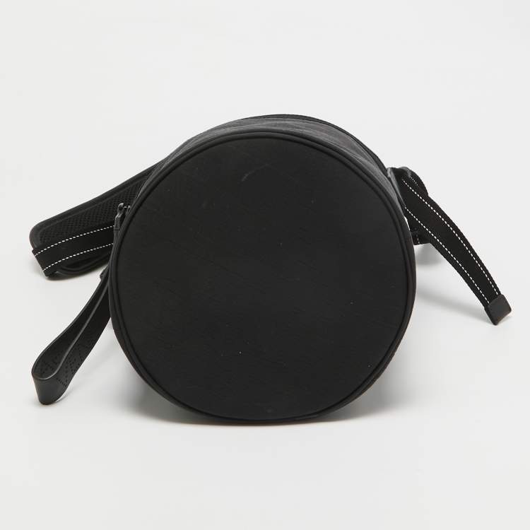 Pre Owned Bottega Veneta Black Nylon Paper Bucket Bag