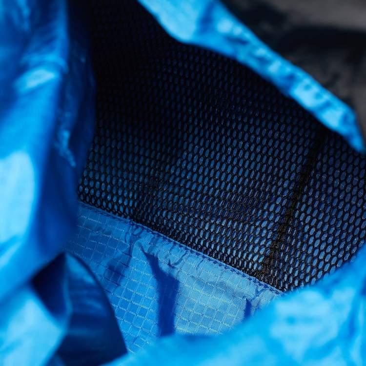 Pre Owned Bottega Veneta Black/Blue Nylon Paper Touch Backpack