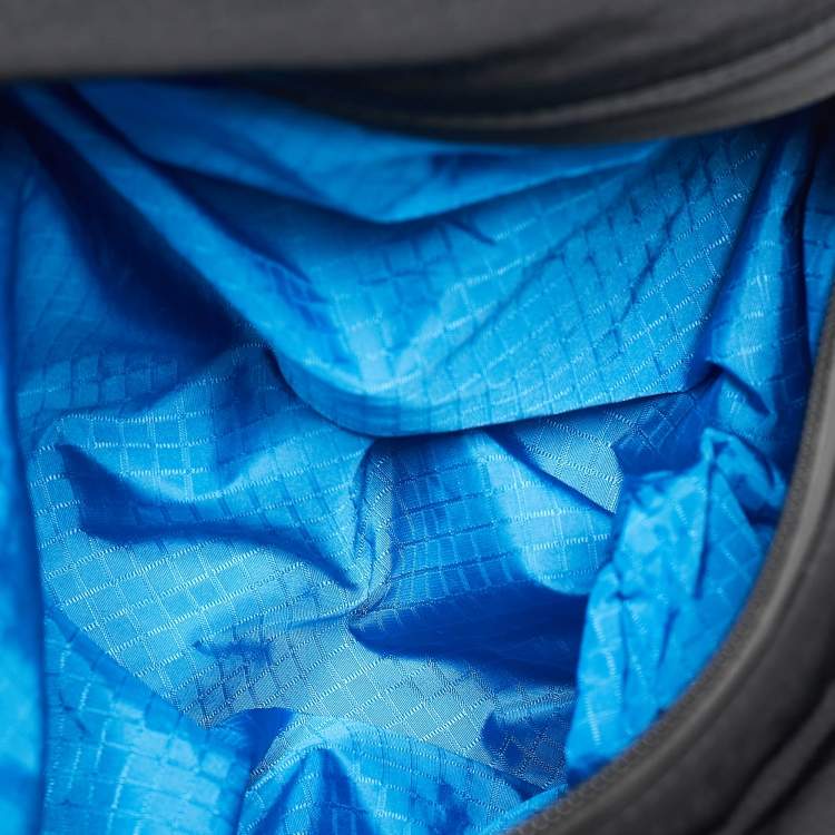 Pre Owned Bottega Veneta Black/Blue Nylon Paper Touch Backpack