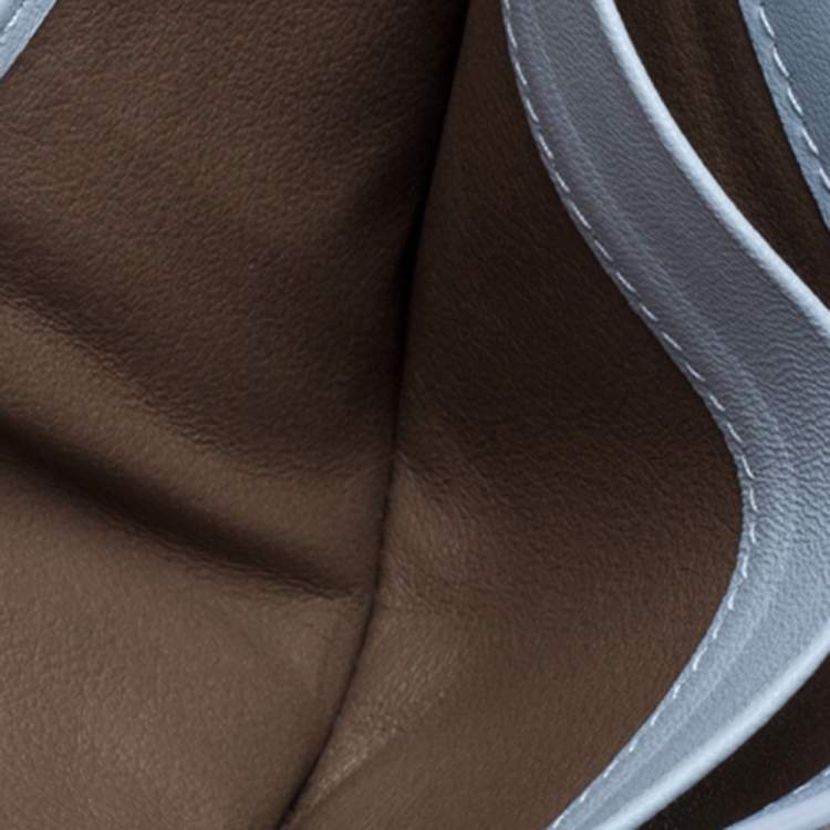 Pre Owned Bottega Veneta Blue/Black Intrecciato Leather Bifold Wallet