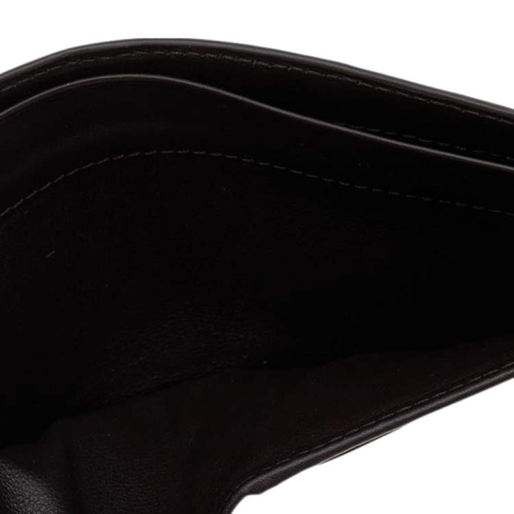 Pre Owned Bottega Veneta Dark Brown Intrecciato Leather Bifold Wallet