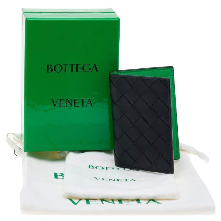 Pre Owned Bottega Veneta Black Intrecciato Leather Car Holder