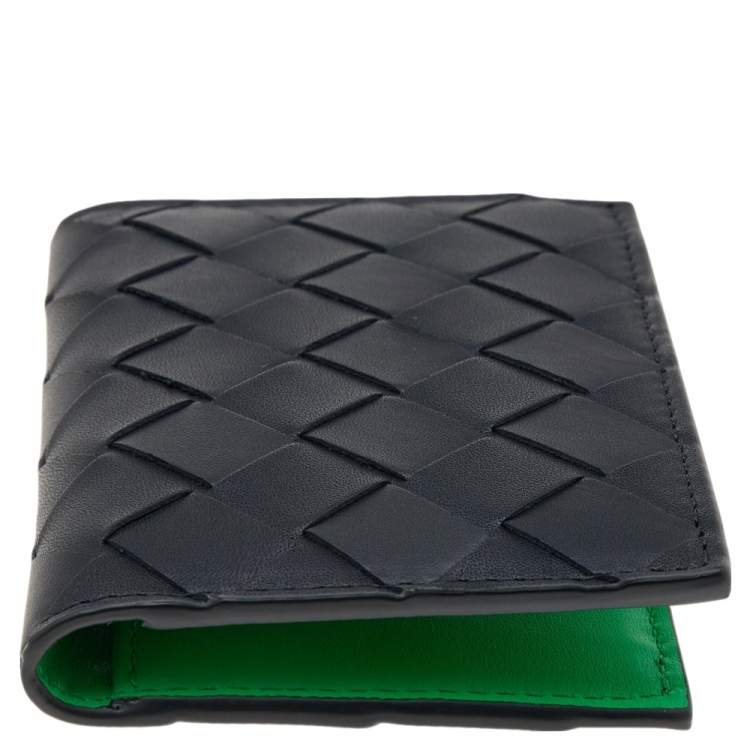 Pre Owned Bottega Veneta Black Intrecciato Leather Car Holder