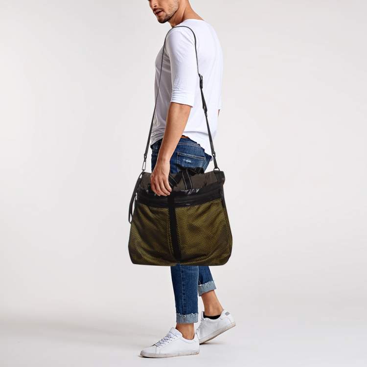 Pre Owned Bottega Veneta Multicolor Nylon Paper Touch Fold Over Tote