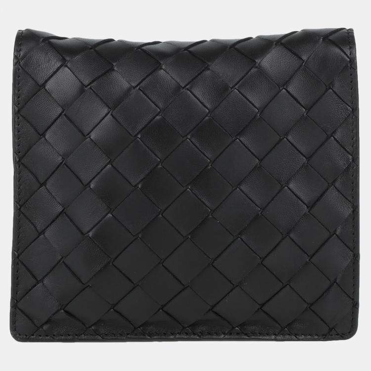 Pre Owned Bottega Veneta Black/Grey Fabric and Leather Foldable Bag