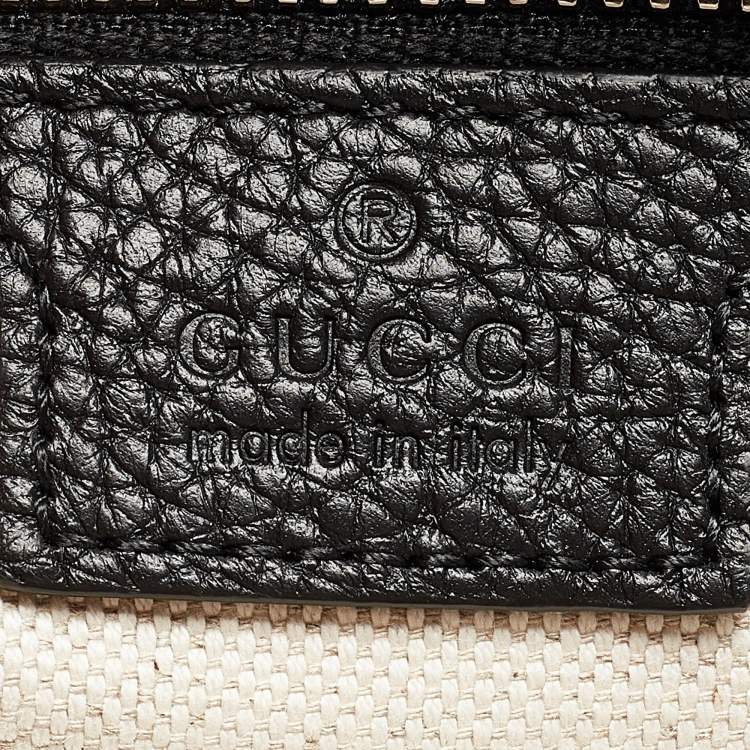 Pre Owned Gucci Black Jumbo GG Leather Large Backpack