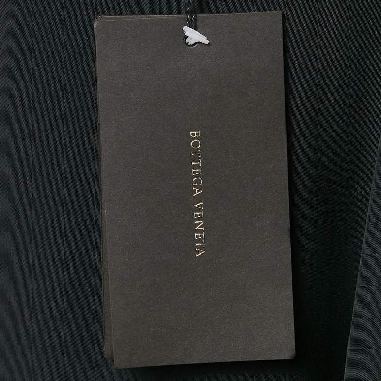 Pre Owned Bottega Veneta Black Crepe Button Front Full Sleeve Shirt S