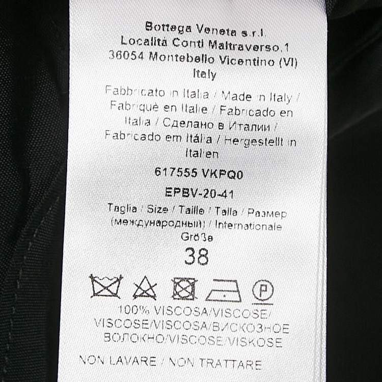 Pre Owned Bottega Veneta Black Crepe Button Front Full Sleeve Shirt S
