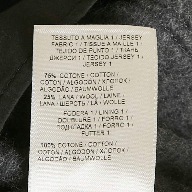 Pre Owned Bottega Veneta Black Cotton Knit Zip-Up Continuity Hoodie S