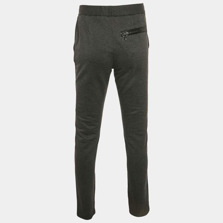 Pre Owned Bottega Veneta Black Cotton Knit Sweatpants S