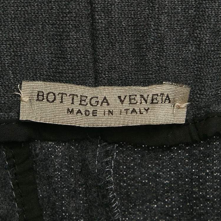 Pre Owned Bottega Veneta Black Cotton Knit Sweatpants S
