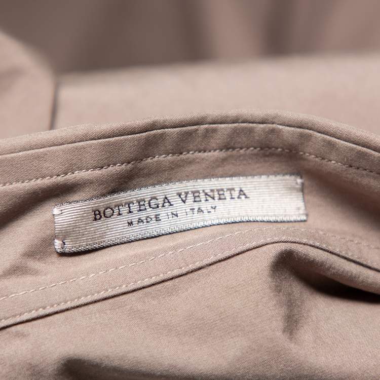 Pre Owned Bottega Veneta Light Brown Cotton Detachable Sleeve Detail Shirt XL 