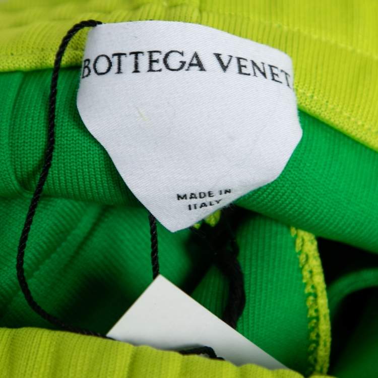 Pre Owned Bottega Veneta Lime Green Synthetic Shorts M