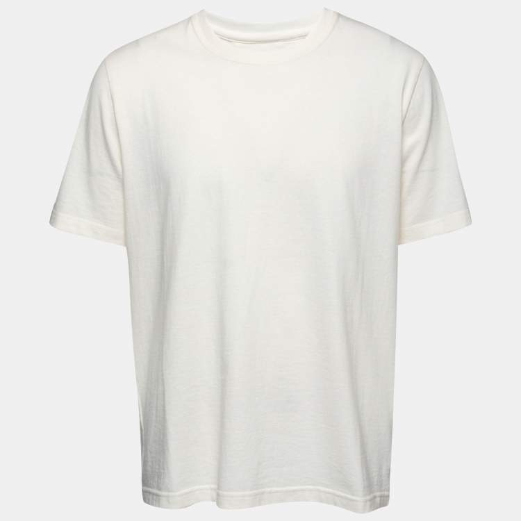 Bottega Veneta Cream Cotton Crewneck T-Shirt XL Bottega