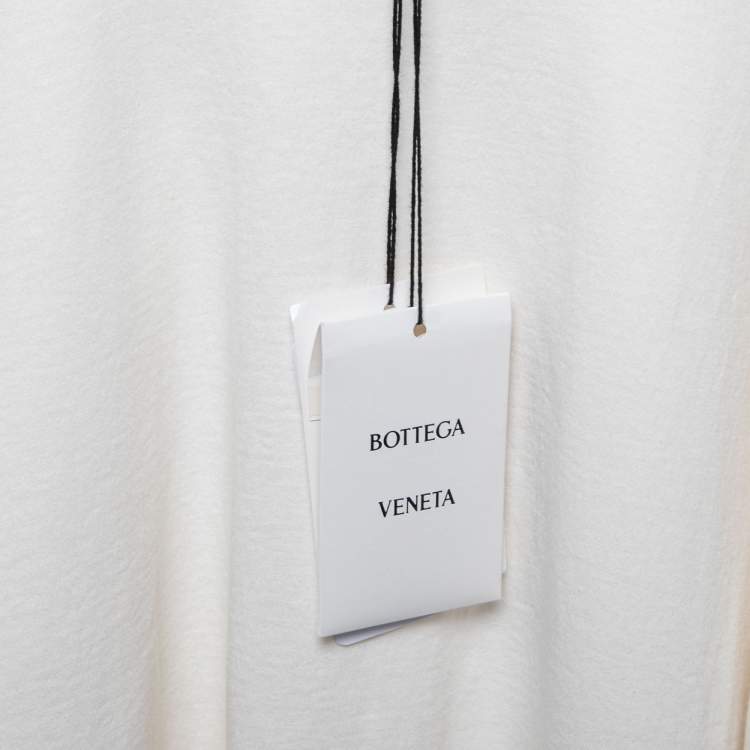 Pre Owned Bottega Veneta Cream Cotton Crewneck T-Shirt XL