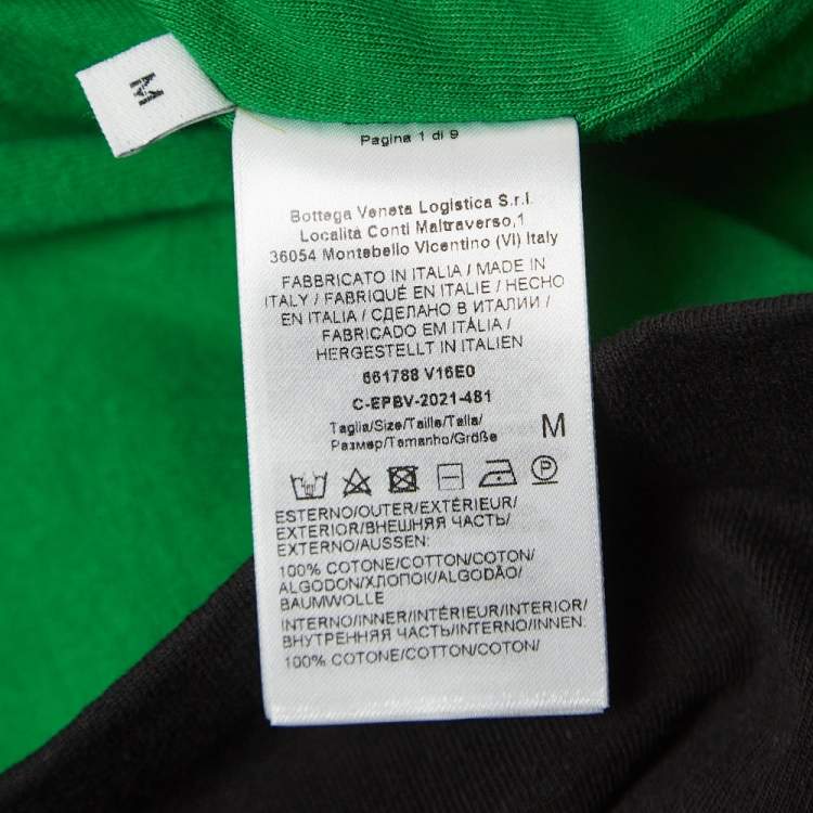 Pre Owned Bottega Veneta Black Double-Layered Cotton Jersey T-Shirt M