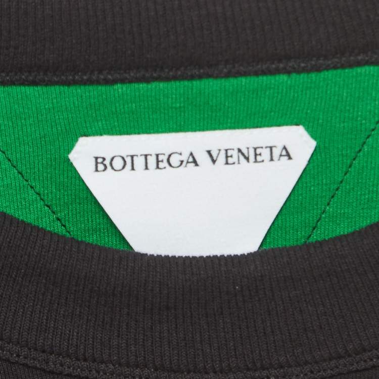 Pre Owned Bottega Veneta Black Double-Layered Cotton Jersey T-Shirt M