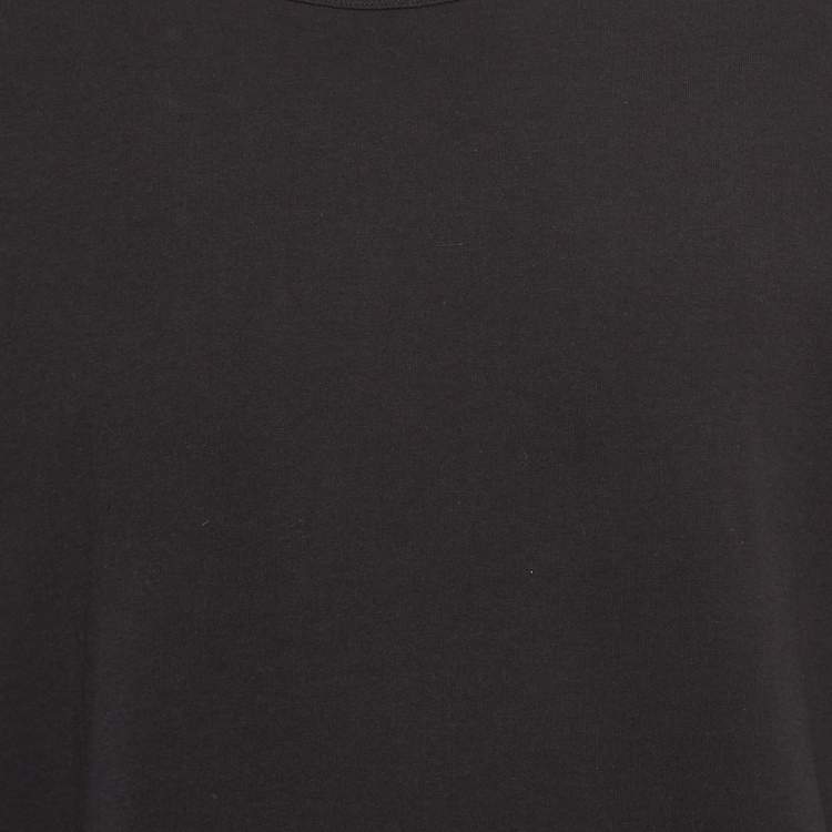 Pre Owned Bottega Veneta Black Double-Layered Cotton Jersey T-Shirt M