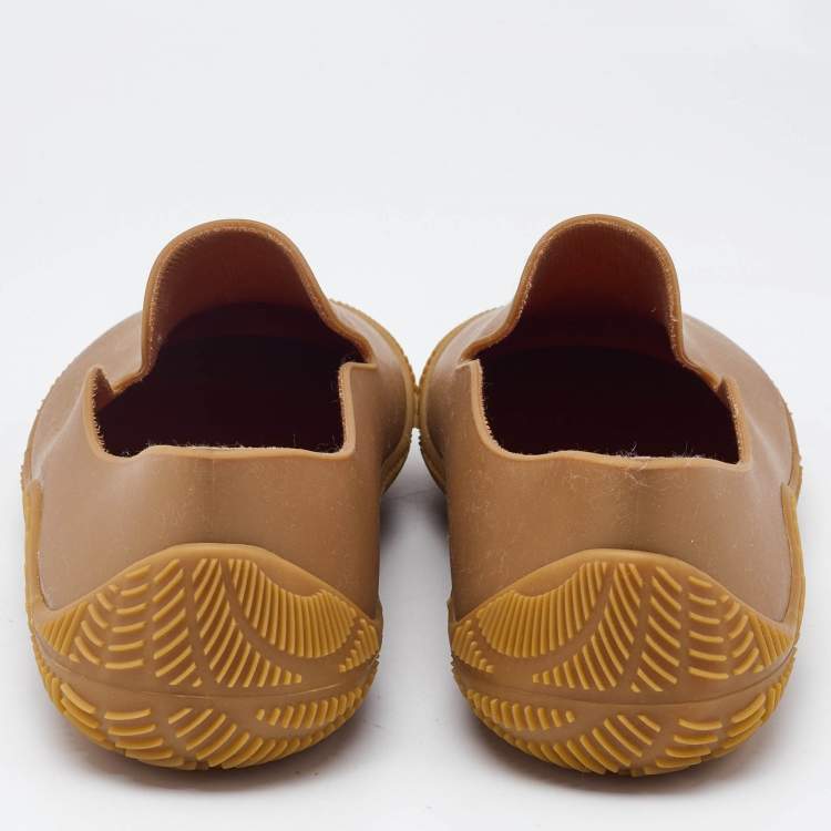 Pre Owned Bottega Veneta Brown Rubber Climber Sneakers Size 43