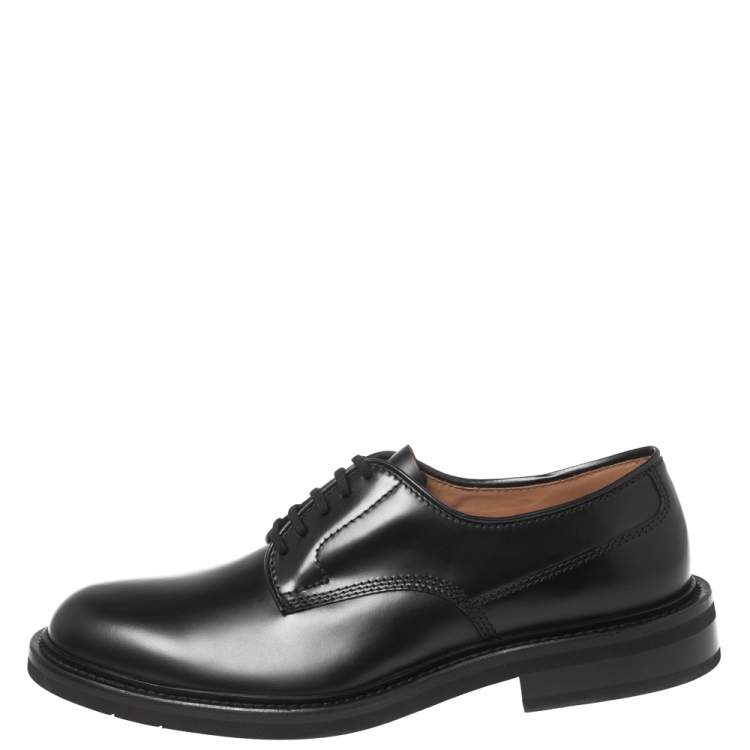Intrecciato Leather Derby Shoes in Black - Bottega Veneta